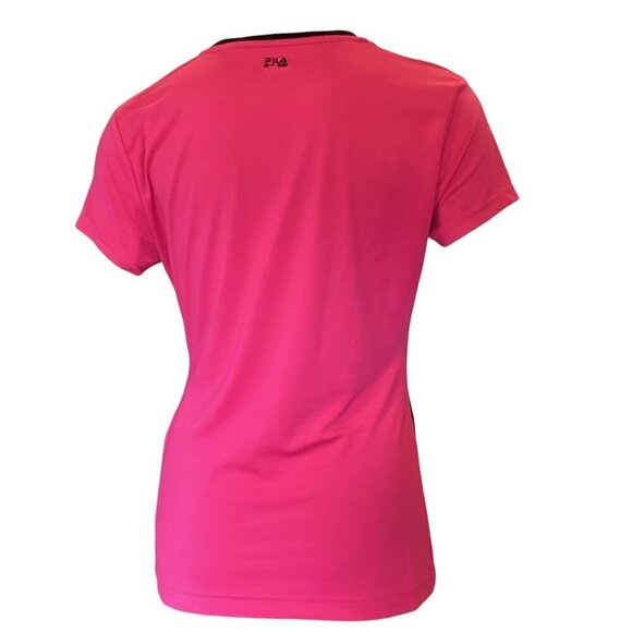 Bundle of 2 FILA Performance Sport Short Sleeve V-Neck Tops Womens Sz M  #82G - Picture 6 of 9